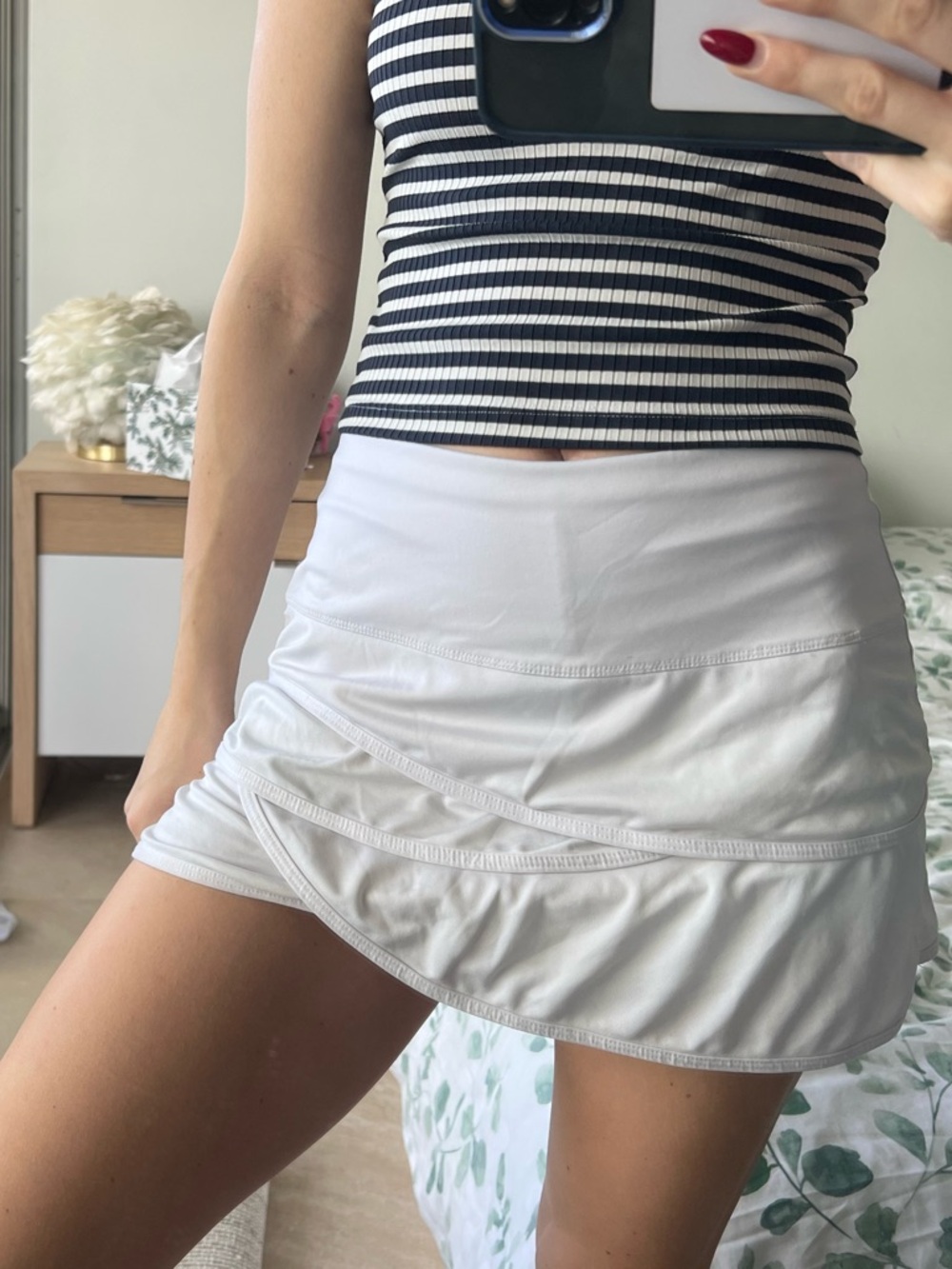 Lucky in Love White Athletic Skort